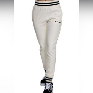 Champion 90's Heavyweight Reverse Weave Jogger Cuffed Sweatpants Black Stripes